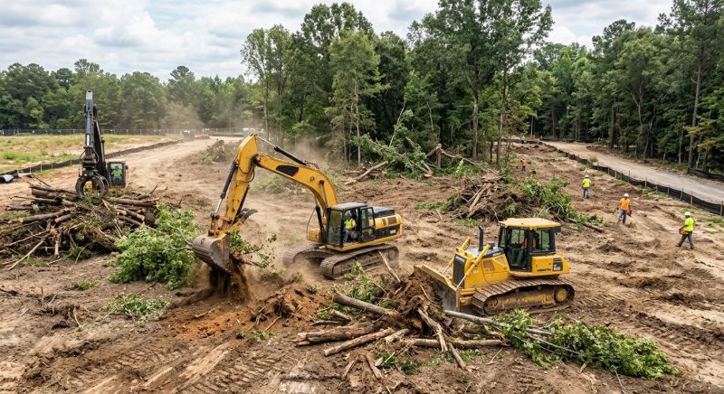 Commercial Lot Clearing in Katy, TX